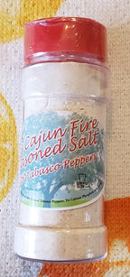 T J's Cajun Fire Seasoned Salt with Tabasco Peppers